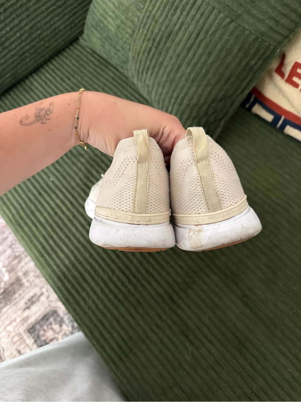 APL Women's Knit Sneakers in Light Beige - Picture 4 of 4